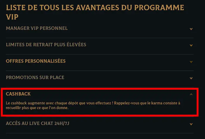 Cashback VIP