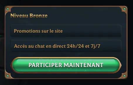 Niveau Bronze