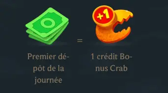 Comment obtenir un crédit Bonus Crab ?