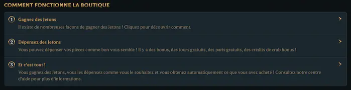 Comment fonctionne la Boutique ?
