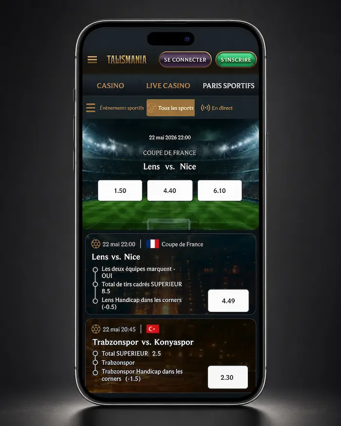 Pronostics et paris depuis un mobile