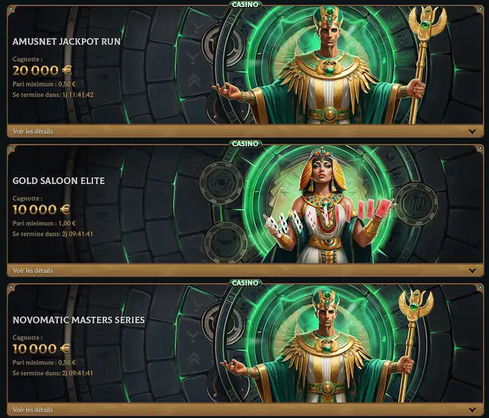 Tournois casino Talismania