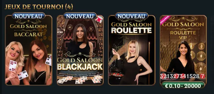 Tournois live casino